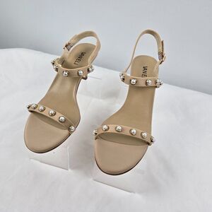 Vaneli Pumps Women's 9.5 MaryKe Champagne Light Tan 2.5" Heel Owi Fabric NIB